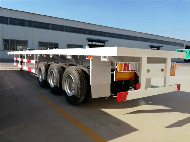 3 Axle 40FT High Quality Flatbed Container Transport Semi Trailers Truck Semi Trailer