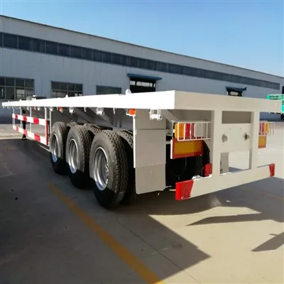 Paling Populer 3 Gandar Pabrik Penjualan Flatbed Semi Trailer